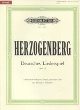 Deutsches Liederspiel, Op. 14 SATB Full Score cover